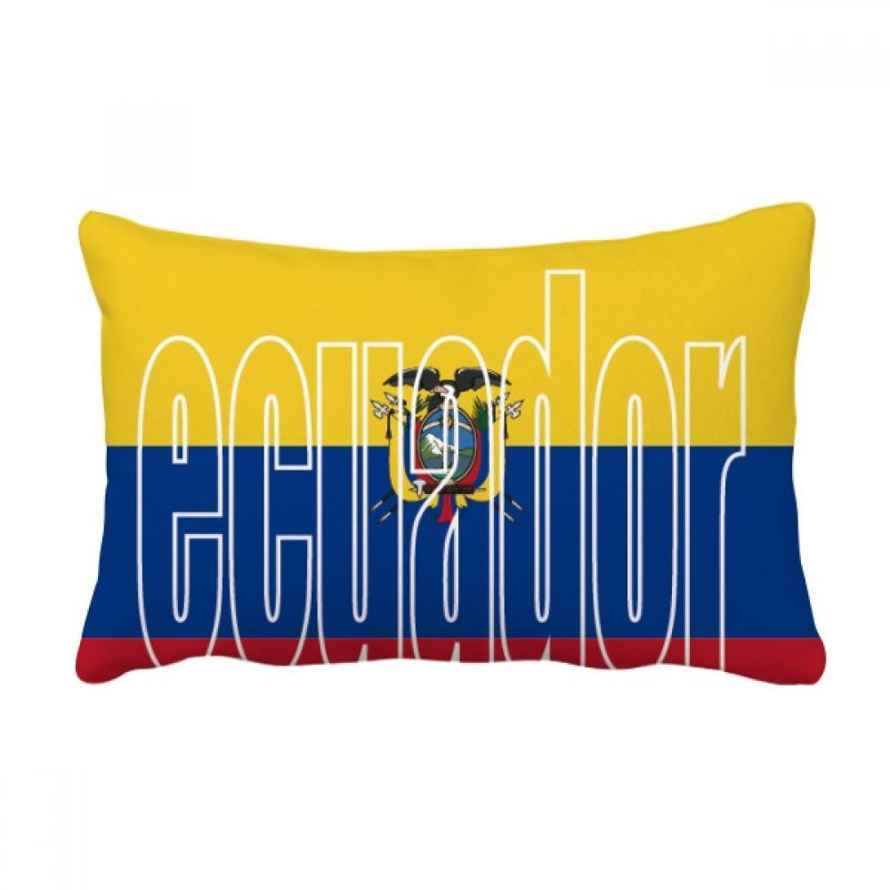 Coussin drapeau équateur 16x24 pouces idée cadeau déco originale