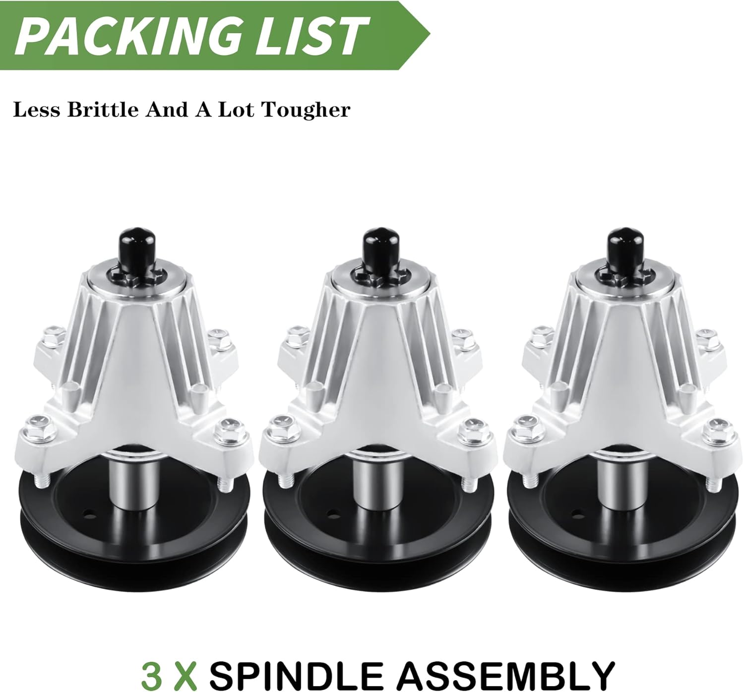 918-06980 618-06980 Spindle for 50" Cub Cadet ZT1-50 RZT-L50 RZT-S50 ZT-L50 XT1-GT50 Troy-Bilt Mustang 50 Craftsman Z550 G8300 G8200 ZS6700 (3 Pack)