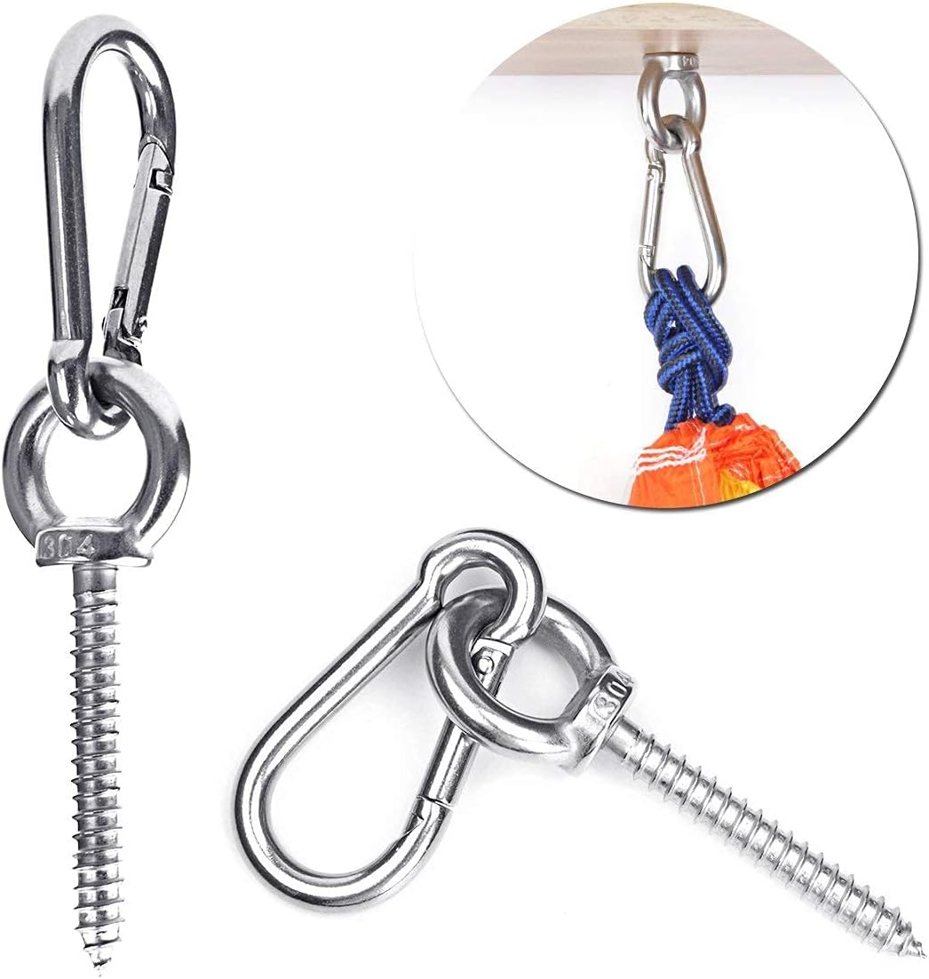Heavy Duty Stainless Steel Hammock Hanging Kit for Indoor Outdoor Use