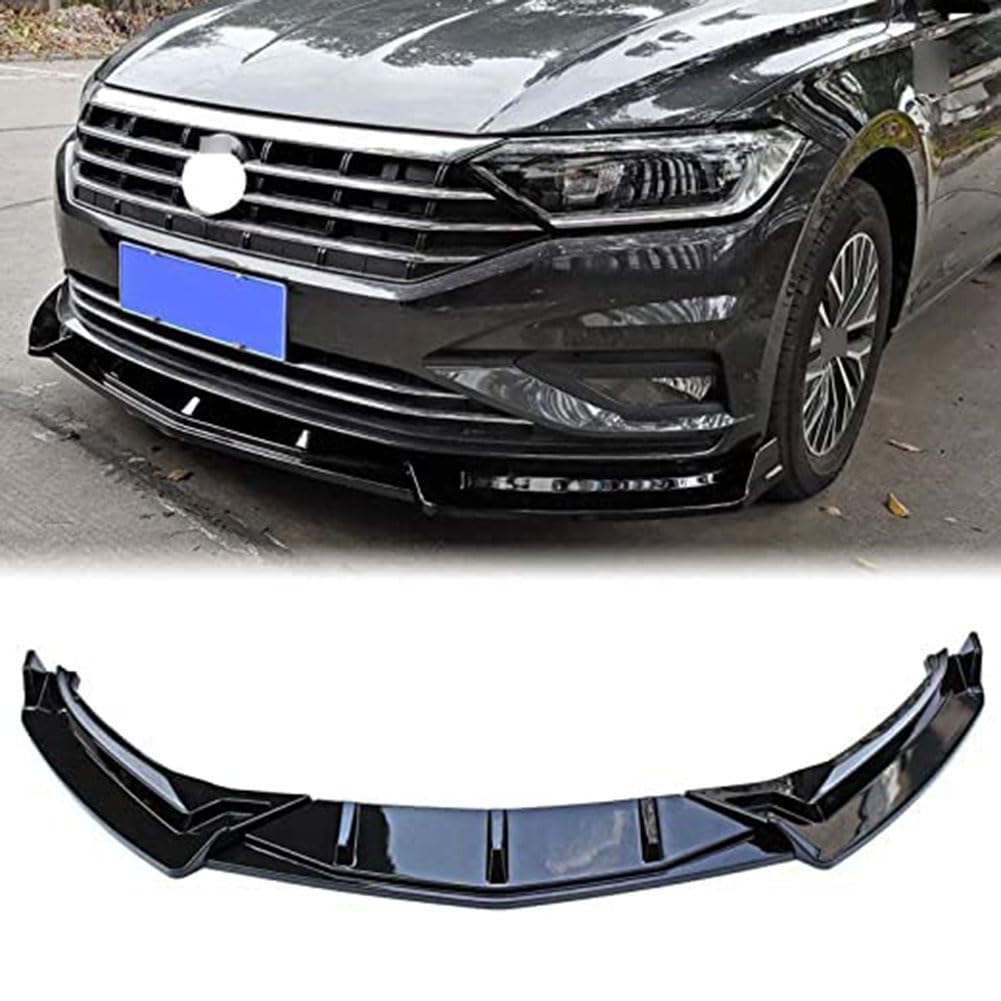 Front Bumper Lip, Compatible with VW Jetta MK7 2019-2021,Car Front Bumper Lip Splitter Body Shovels Guard,A