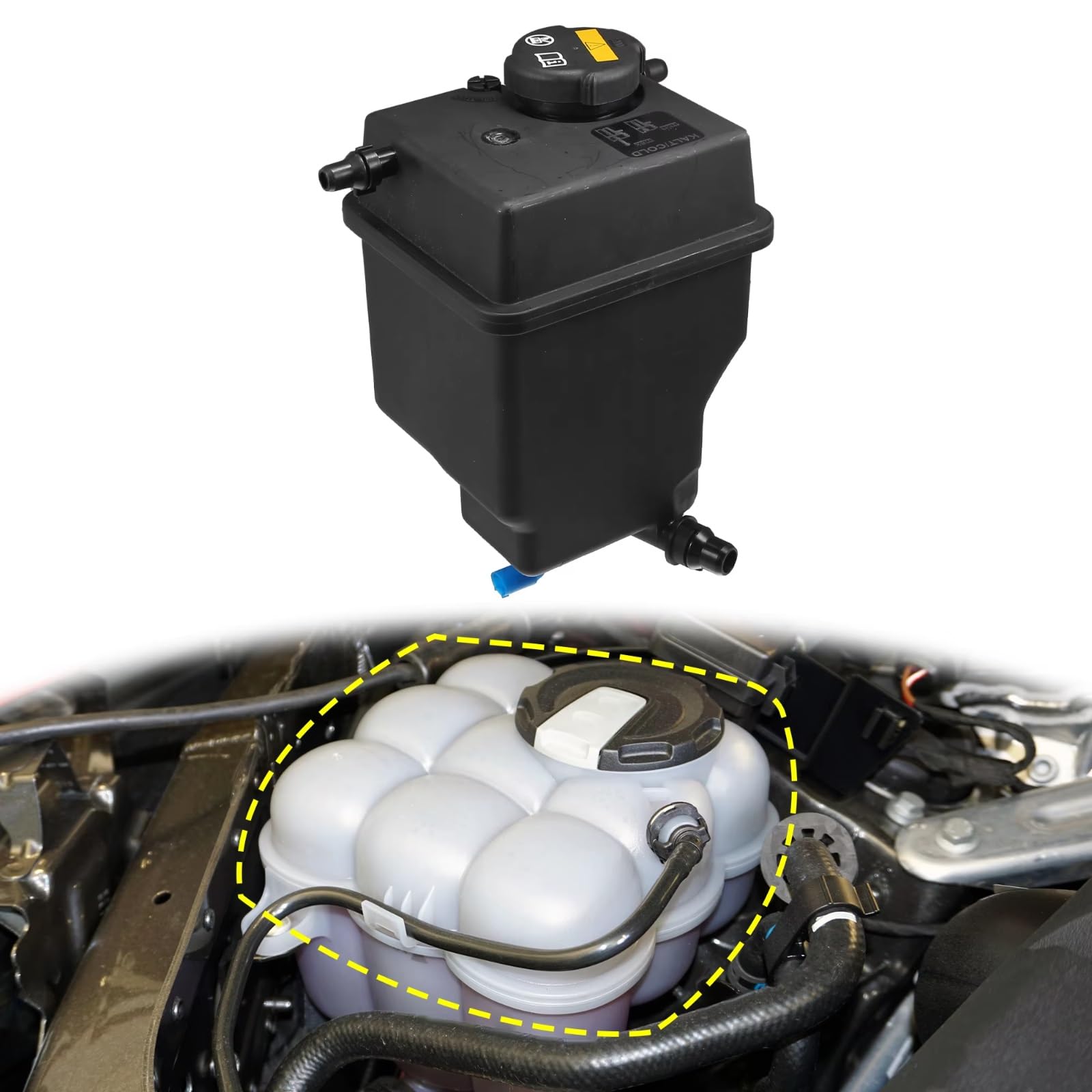 Depósito De Refrigerante Para Radiador Compatible Con Para X5 E53 V8 4.4L 2004 2005 2006 PCF000033, Botella De Expansión De Desbordamiento De Refrigerante Con Tapa. Depósito Expansión