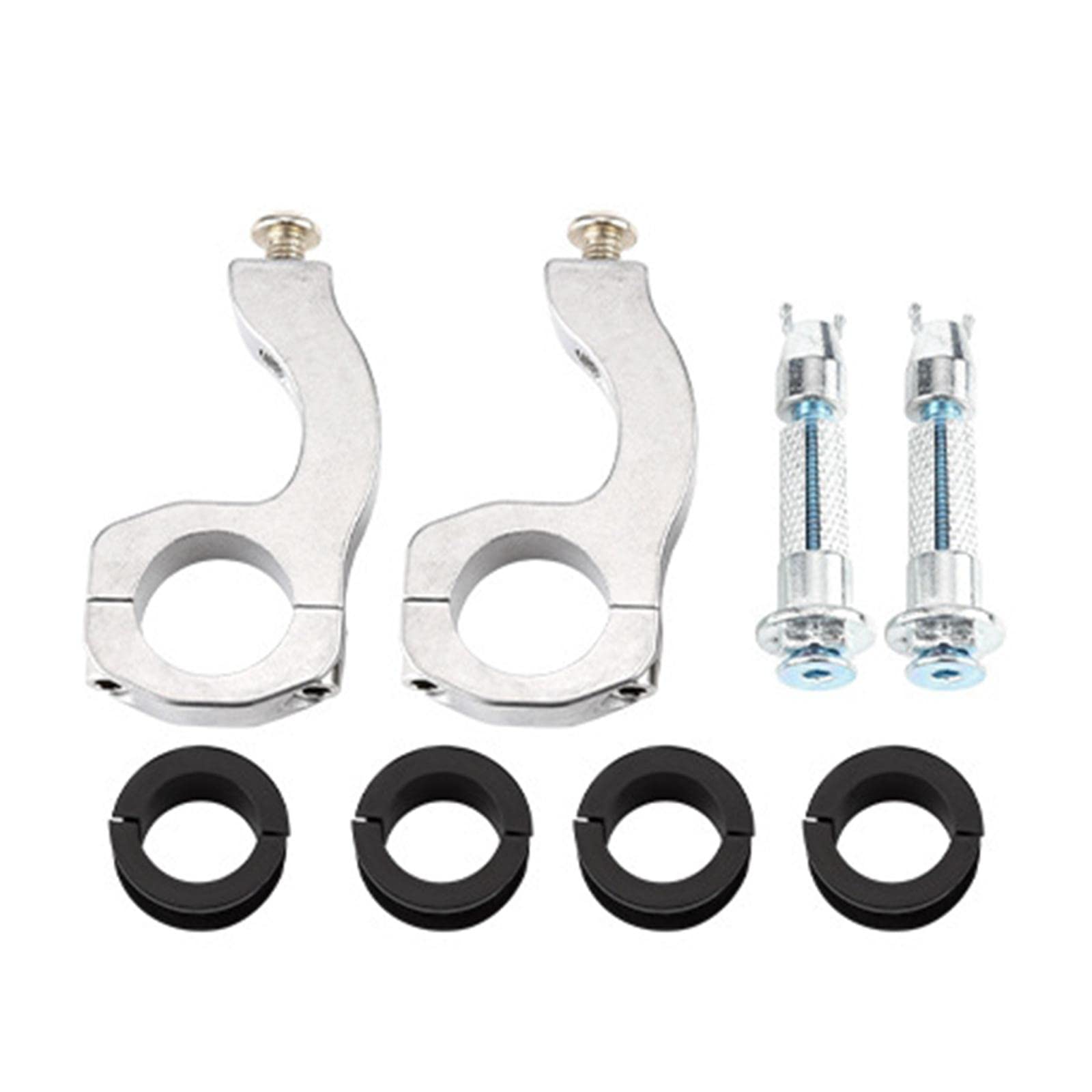 Qianly 2 Pièces Protège-Mains Poignées Garde-Vent Déflecteurs Plastique Solide avec Accessoires Montage pour Scooter VTT Adapté à la Sécurité, Blanc