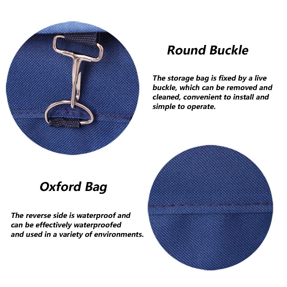 DFEDHF Hand Trucks Large Laundry Sorter Trolley Cart on Wheels, Durable Detachable Oxcanvas Bags, Metal Frame/Beige(Blue)