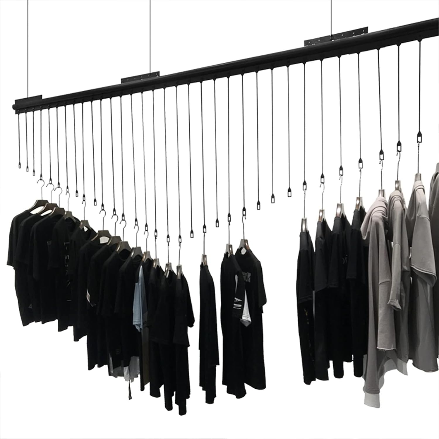 BBTF Clothing Rails Heavy Duty Commercial Ceiling Hanging