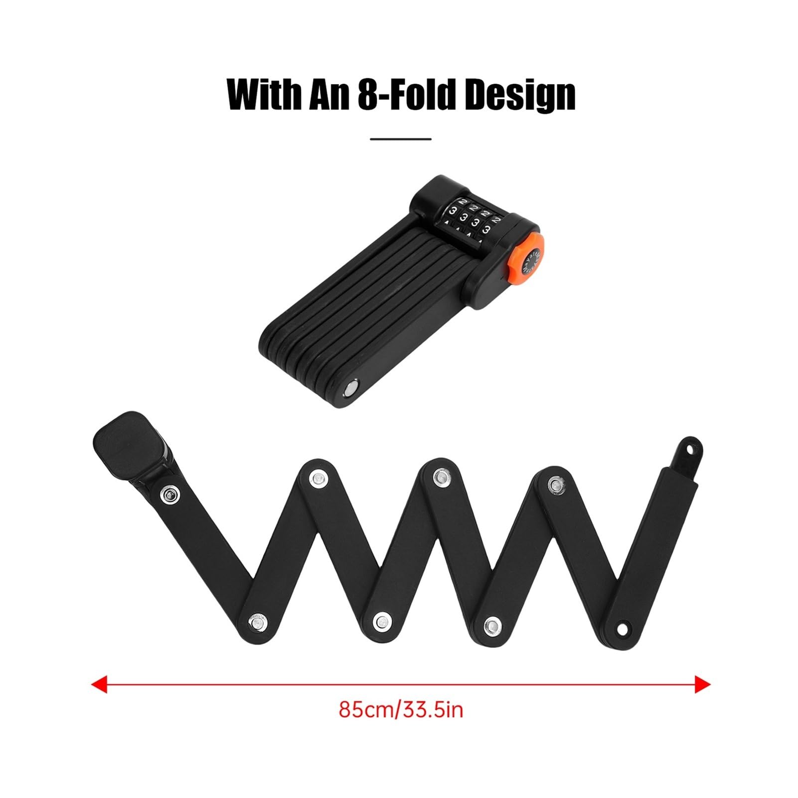 Candado de bicicleta contraseña plegable antirrobo Accesorios montaña fijo for eléctrica Candado para bicicleta