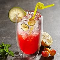 Vista 8 de 300 popotes flexibles y flexibles, desechables, de plástico, flexibles, flexibles, de 10.4 pulgadas de largo y 0.23 pulgadas de diámetro