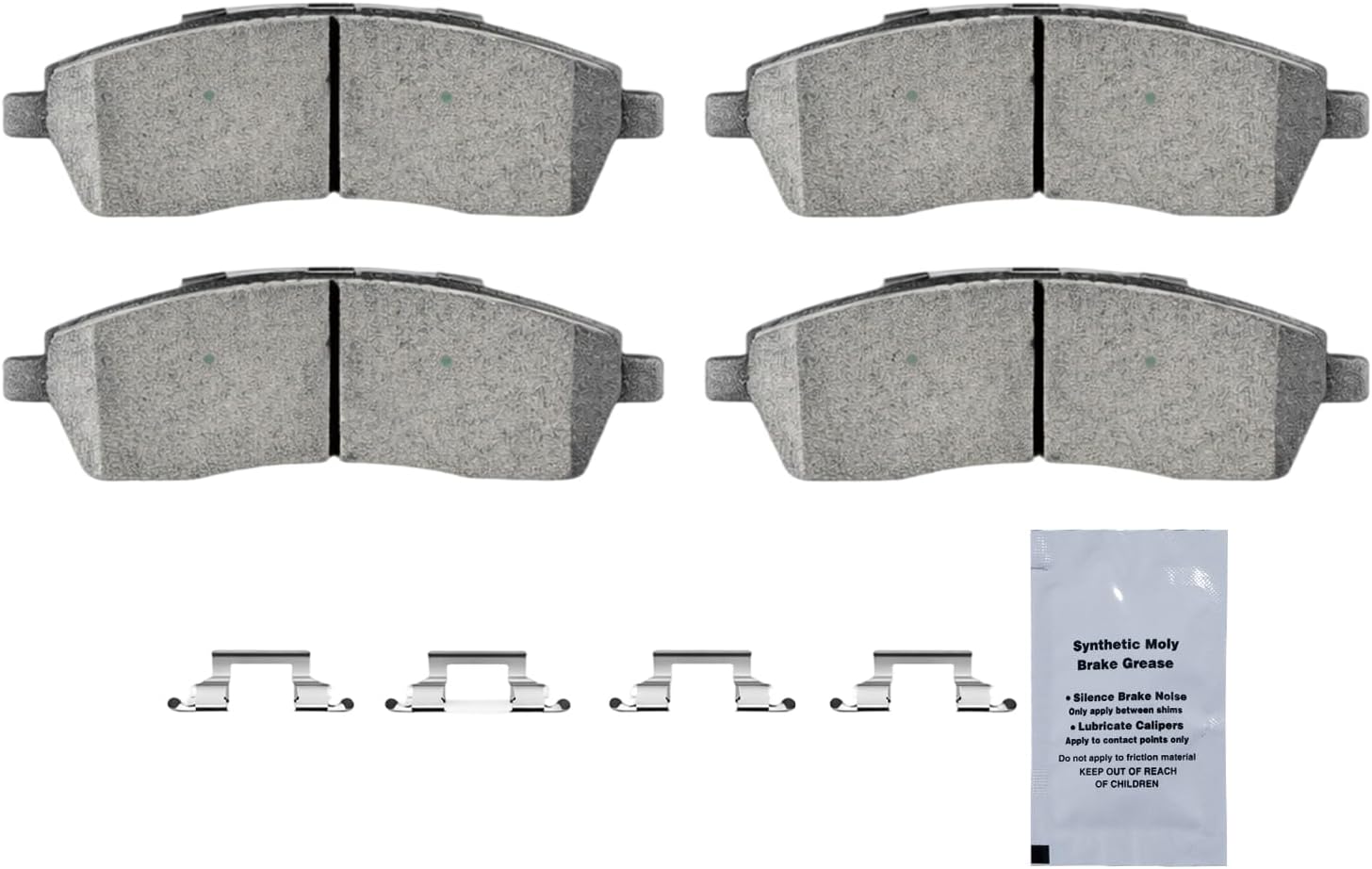 HUSCH D757 Rear Ceramic Brake Pads Kit Fit For Ford Excursion 2000-2005, For F-250 Super Duty 1999-2004, For F-350 Super Duty 1999-2004