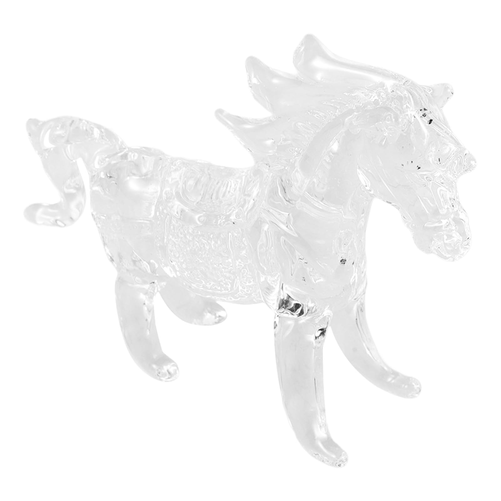 IMIKEYA 5st Kristall-pferdeornamente Entzückende Figur Klare Pferdeskulptur Chihuahua- Wohndekoration Kranztierfiguren Dekorative Pferdefigur Statue DIY-Statue Transparent