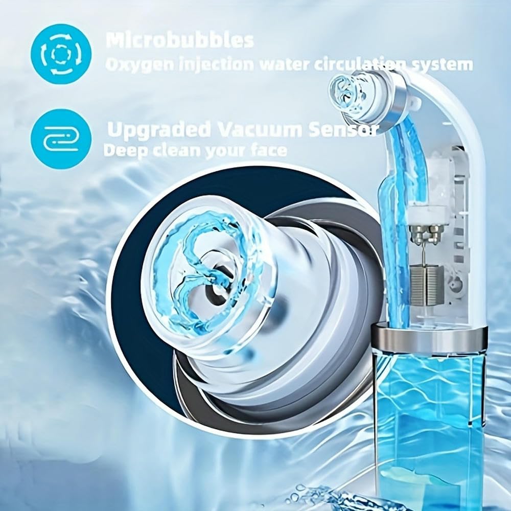 NYSDM 6 Testina Pore Cleaner Estrattore Elettrico Aspirazione Punti Neri Aspirapolvere Elettrico Acne Cleaner Punti Neri Aspirapolvere
