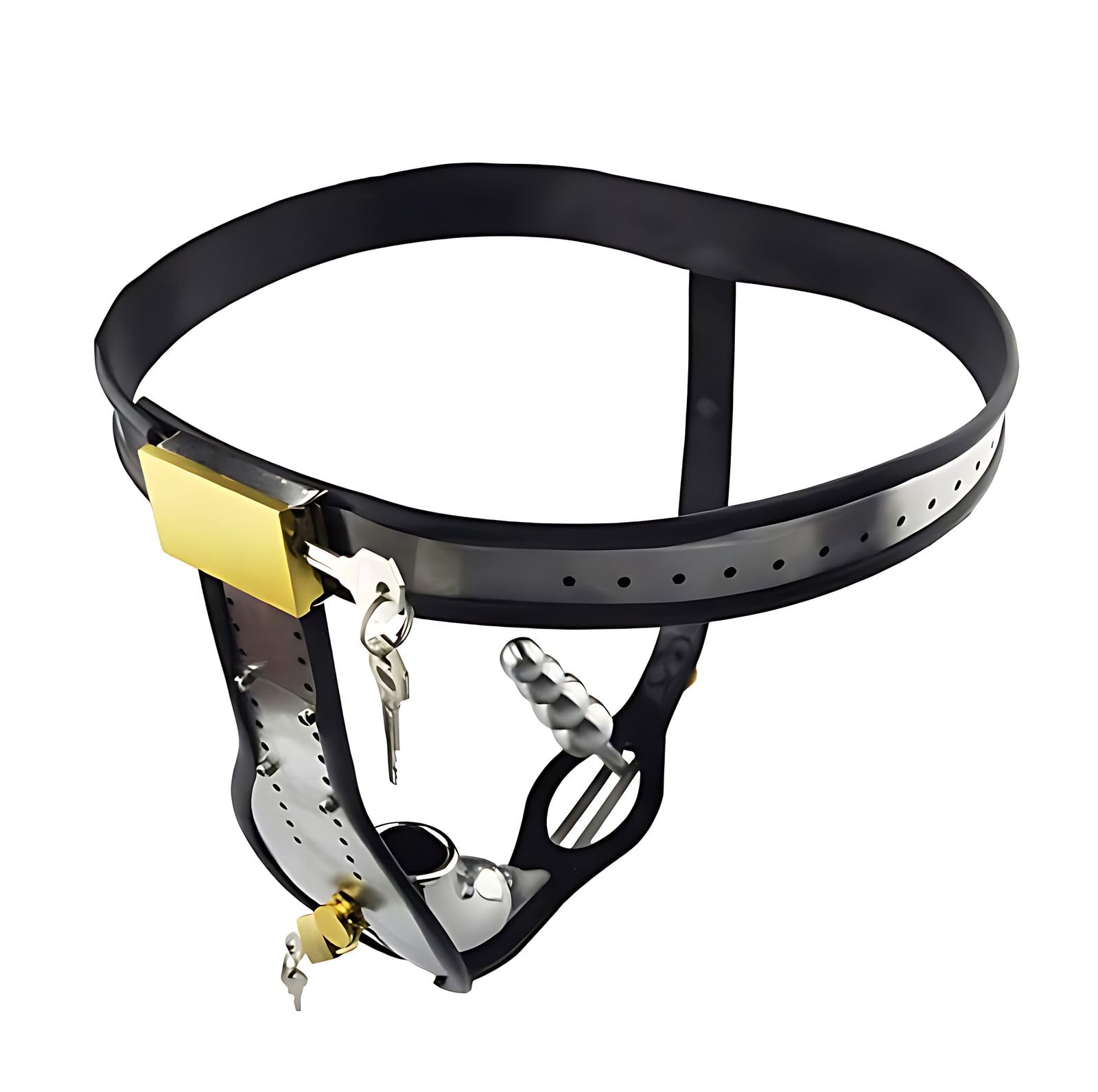 Ceinture de chasteté dissimulée SM avec cage à pénis amovible en acier inoxydable et plug anal, ceinture de chasteté de bondage, jouets sexuels for hommes et couples