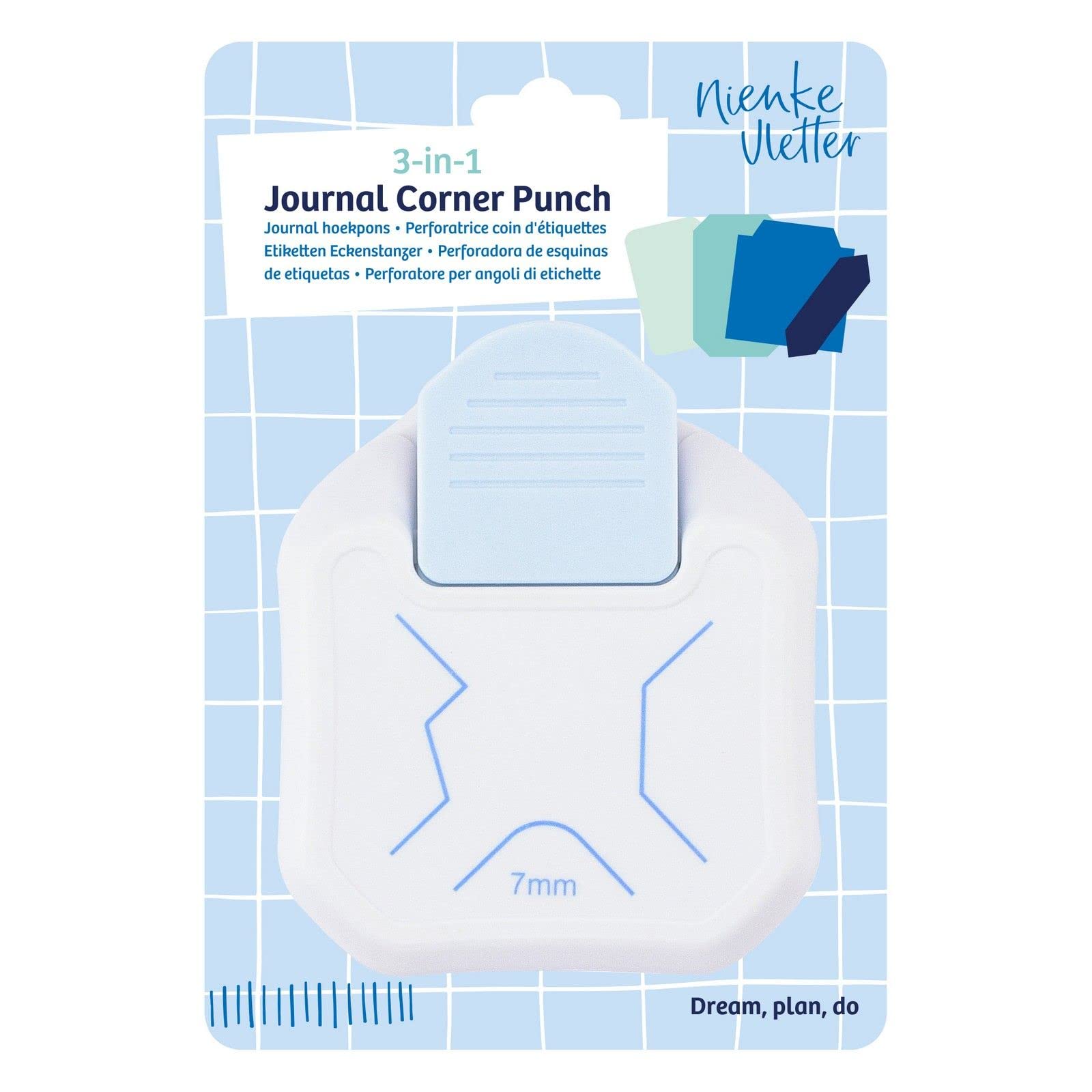 Vaessen Creative 3-in-1 Journal Punch-Card Making Supplies-Corner Cutter for Tabs Labels, Scrapbooks, Planners and Crafting - Image 4