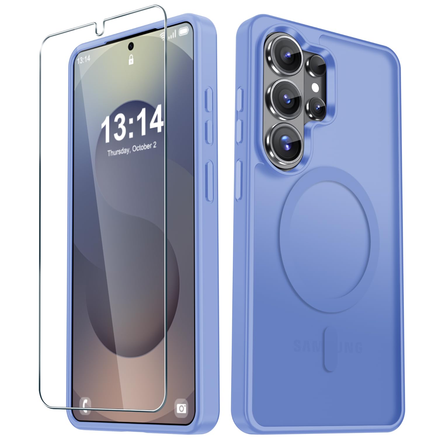 for Samsung Galaxy S26 Ultra Case, Matte Magnetic Phone Cover, Purple | Fit for MagSafe, Screen Protector included, Shockproof Military Grade Protection, Translucent Frosted Back