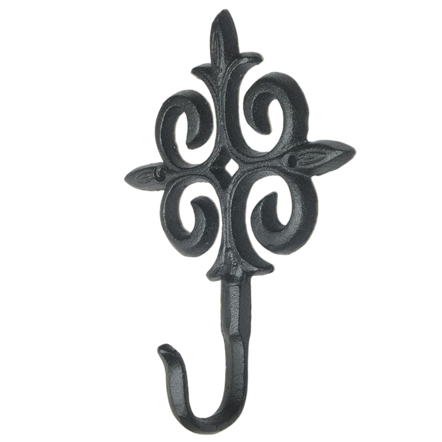 Uanqfegy Cast Iron Hooks - Vintage Decorative Coat Hook for Entryway Bathroom Bedroom, Heavy Duty Rust-Resistant with Screws