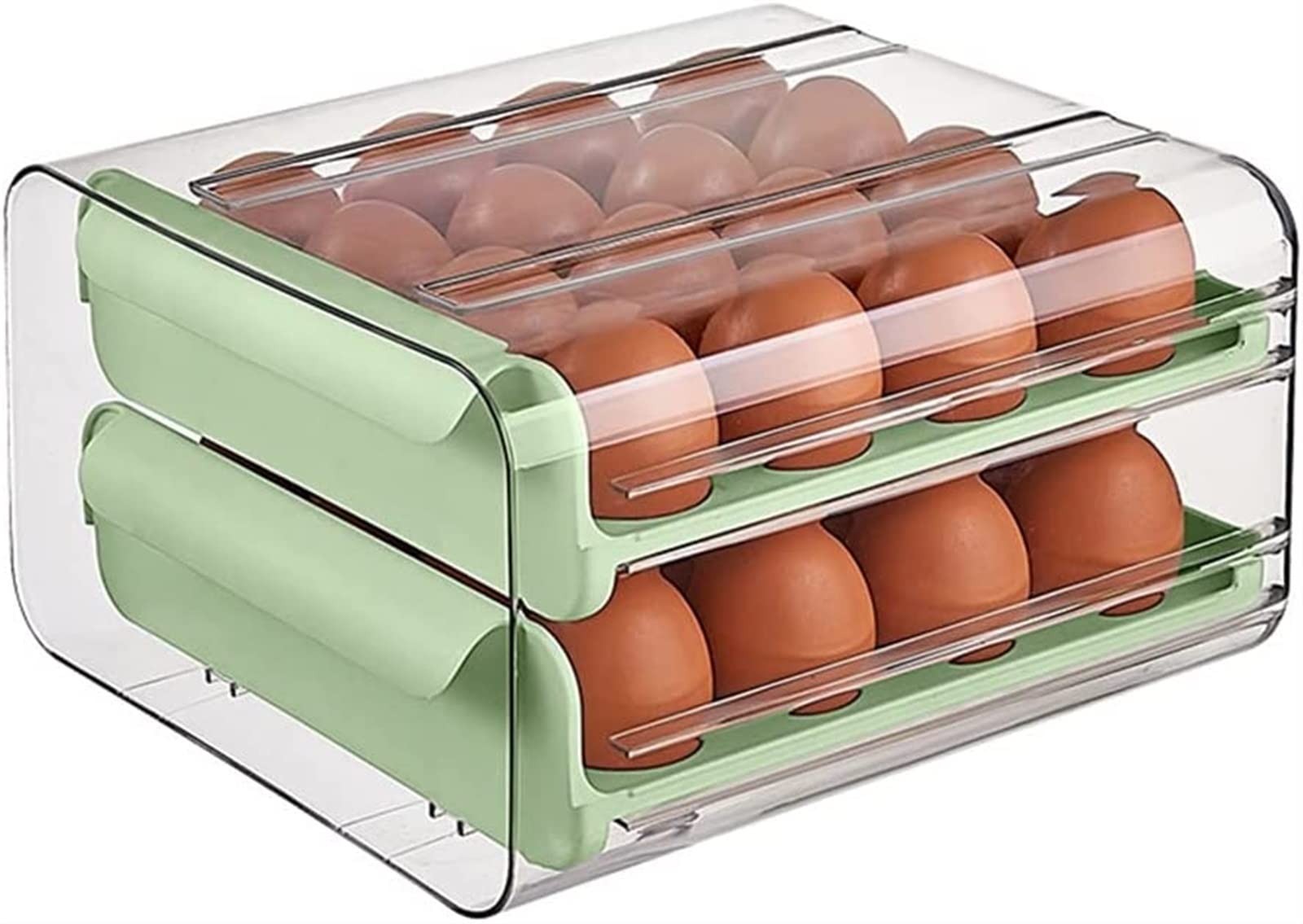 15 roosters ei koelkast fresh box eieren houder (wit