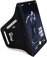 RevereSport Large Waterproof Running Armband - Fits iPhone 17/16/15 Pro Max & Samsung S25/S24 Ultra with Otterbox/Lifeproof Case, No-Bounce Secure Fit