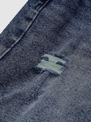 Flamingals Mid Rise Distressed Raw Hem Straight Leg Cropped Pants Summer Casual Streetwear3