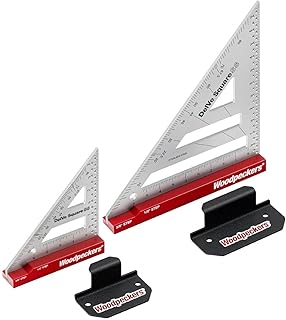 Woodpeckers Delve Square, 10-in-1 Woodworking Layout Tool, 3.5 & 6 Inch Set, Stainless Steel, Feature Packed Carpenter Square