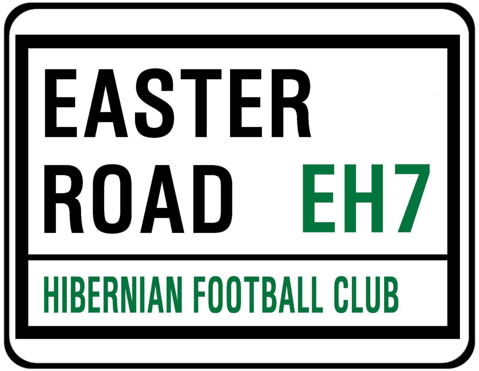 Yelaceccb New Metal Street Sign Hibernian Fc Street Sign Easter Road 8X12 Inches