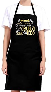 Misorpresa Delantal Frase Mama sabe mucho pero la abuela lo sabe todo REGALO DIA DE LA MADRE. REGALO ABUELA. REGALO MAMA