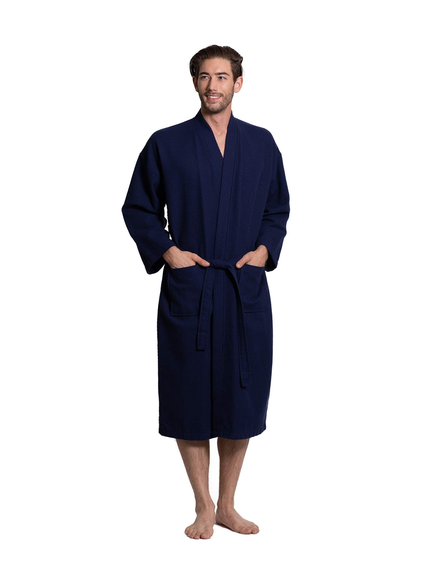 Turkuoise Men's Cotton Lightweight Spa Bathrobe