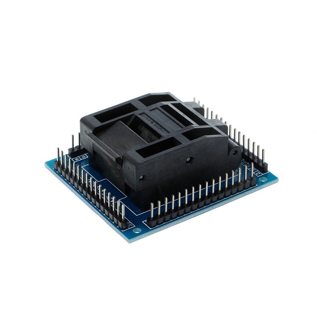 Blocco di conversione Adattatore di Programmazione Presa di Prova per 0,5 m QFP64 TQFP64 LQFP64 IC - D