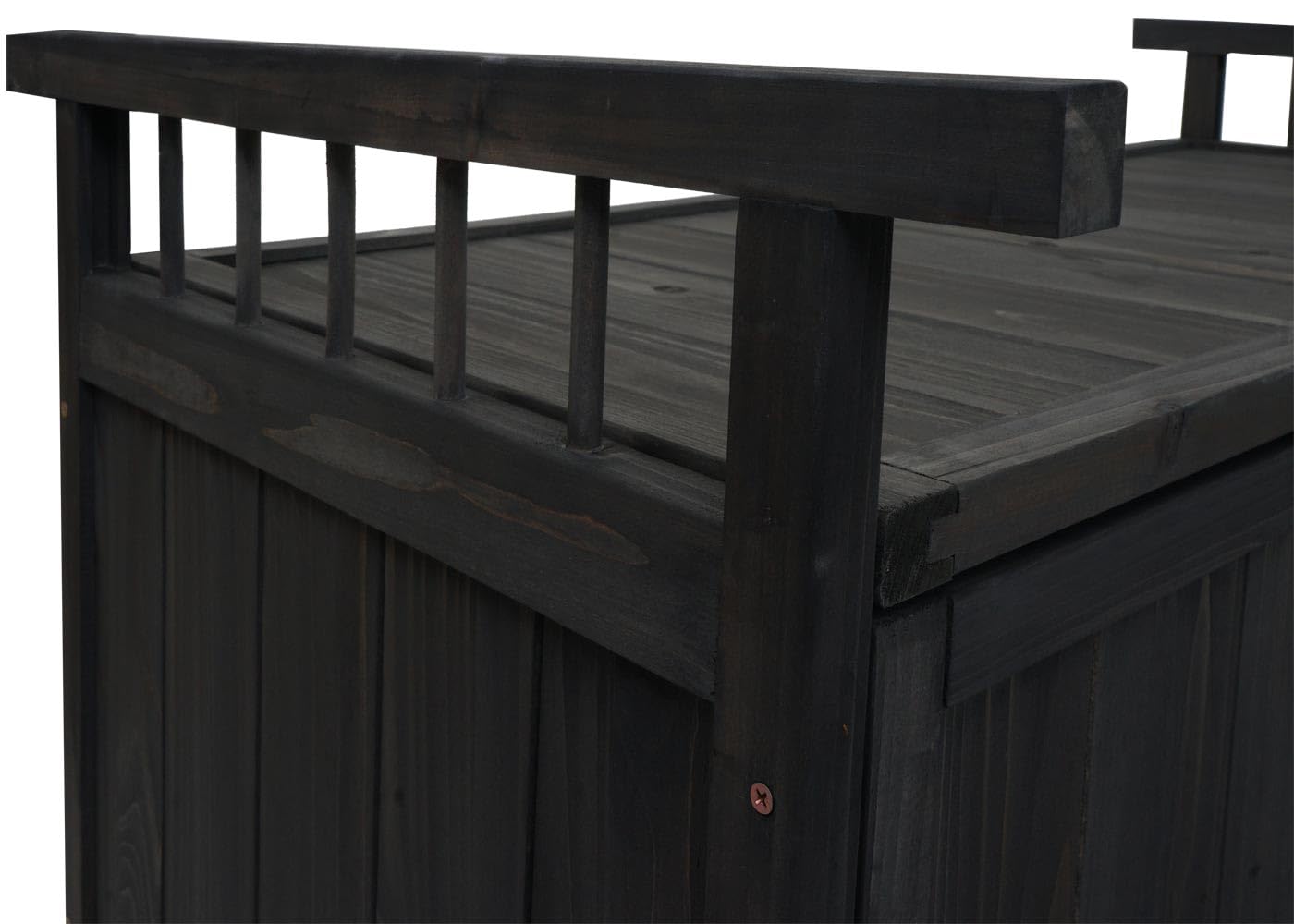 Mendler Cassapanca HWC-O13, contenitore per cuscini panca da giardino, legno di abete MVG 53x108x60cm - antracite