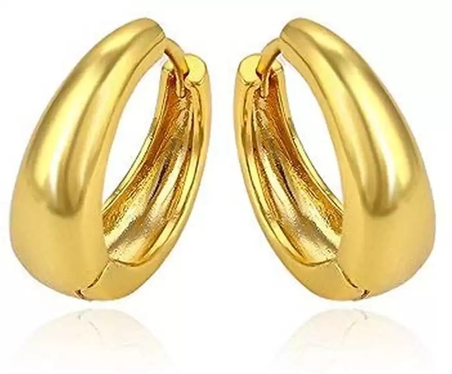 Mens and Women Jewellery Bollywood Styled Piercing Salman Khan Kaju Bali Earring Golden Silver Combo Stylish Hoop Earrings-image-26