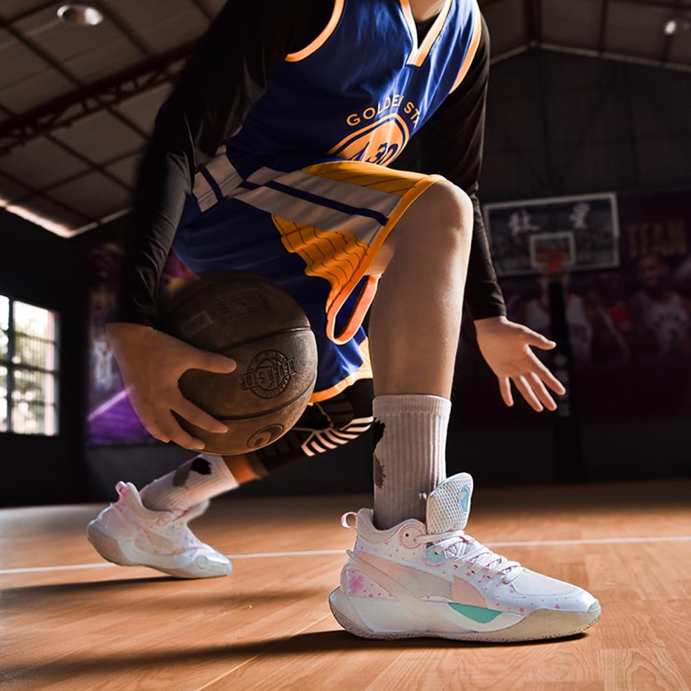 Męskie buty do koszykówki, buty sportowe, amortyzujące wstrząsy, oddychające, do koszykówki, męskie, lekkie buty sportowe, do biegania, antypoślizgowe, sportowe sneakersy, Bsk F3, 38 EU