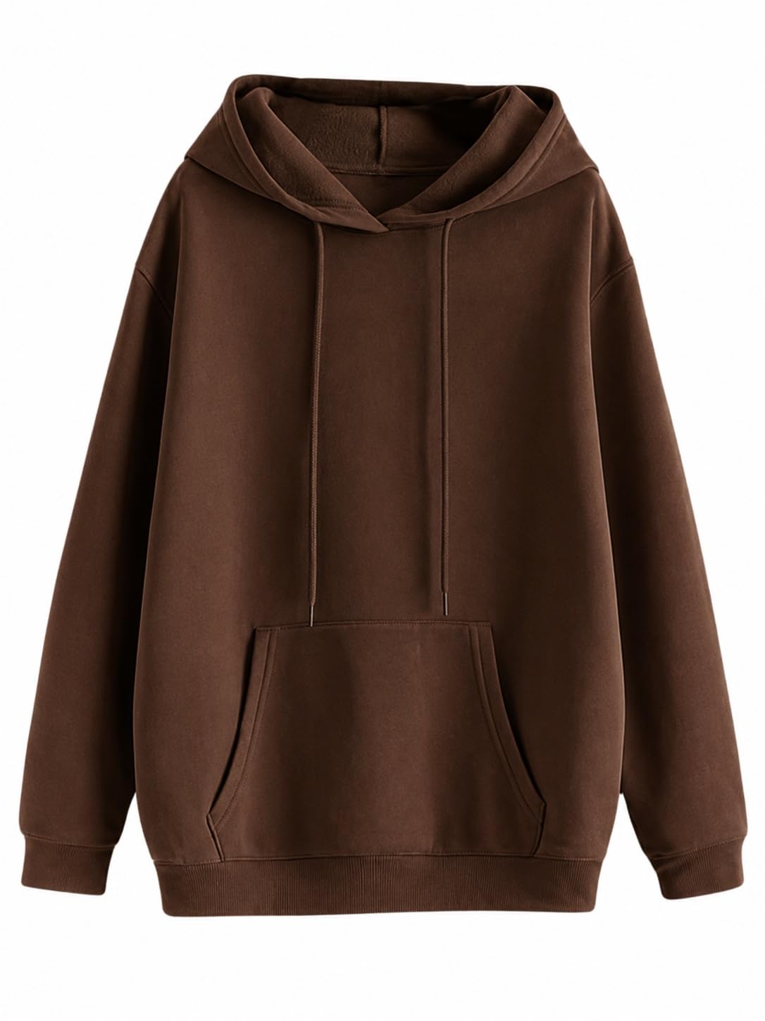 Saklana Men’s Brown Fleece Pullover Hoodie - Image 1