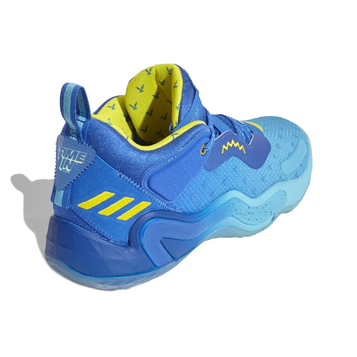 adidas Unisex D.O.N. Issue 3 Basketball Shoes, Blue/Yellow/Bright Cyan, 11.5