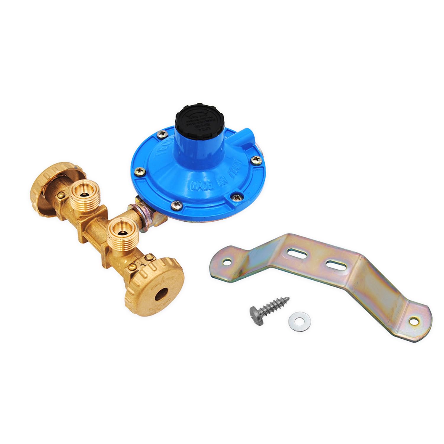 Tecnogas E6712 Mini Centralina Gas GPL per 2 Bombole con Regolatore e Dispositivo di Sicurezza UNI 7131, Minicentralina a Installazione a Muro, Portata 10 Kg