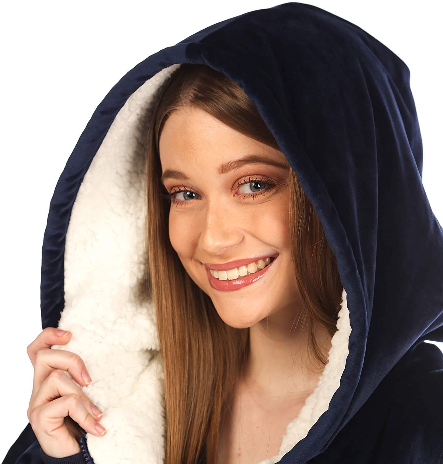 Pogrubiona dwuwarstwowa bluza z kapturem z zamkiem błyskawicznym szlafrok oversize sweter przytulna bluza z kapturem do noszenia uniseks polarowa bluza z kapturem koc