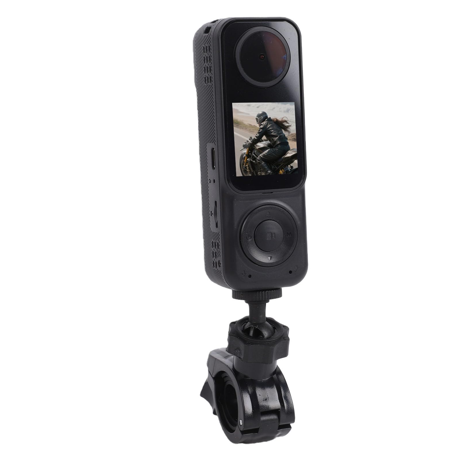Jectse Action Camera 4K, Videoregistratore Sportivo Wi-Fi Grandangolare a Doppio Obiettivo da 130° con App per Vlogging in Bicicletta