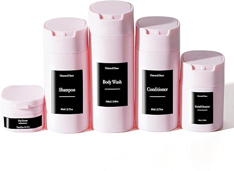 Travel Bottles for Toiletries, TSA Approved Travel Size Containers, BPA Free Leak Proof Refillable Liquid Silicone Squeezable Travel Accessories for Shampoo Conditioner Lotion