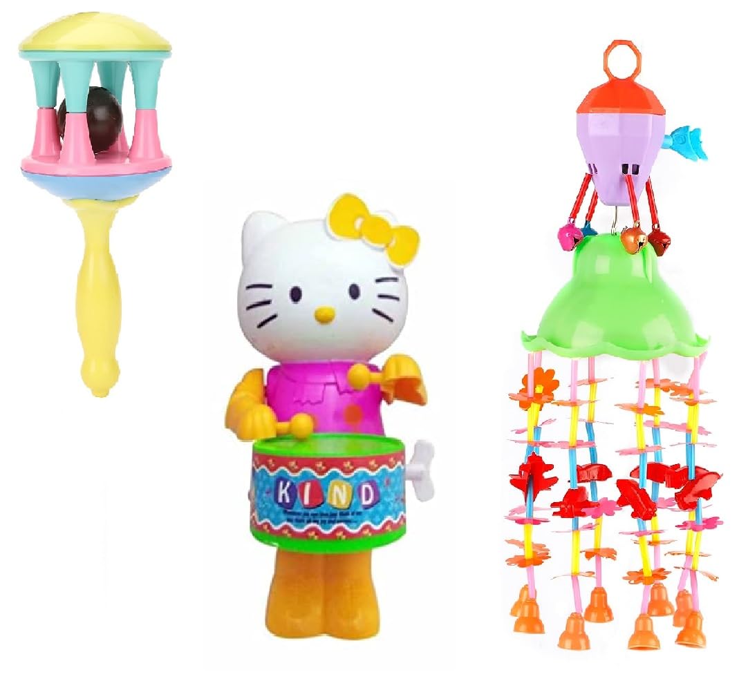 SHANVI Toys Merry go Round for Infants no.11, Attachable to Cradle or Window, Soothing Music and Various Shapes for Developing Imagination and Thinking (JHO-Y-Kitty-3 Cut rettel Toys-03) (B0CGHML6ZZ) Amazon Price History, Amazon Price Tracker