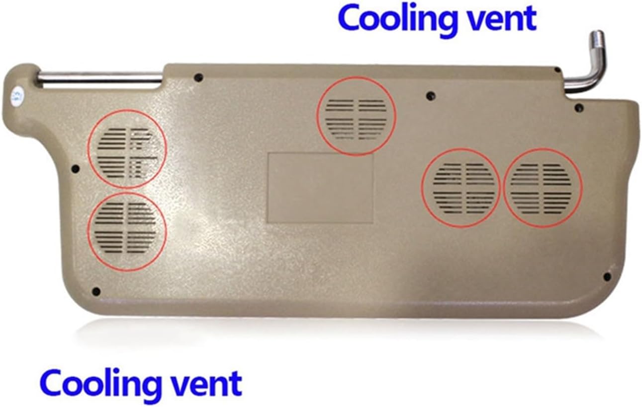 7Inch Beige Car Right Sun Visor Rear View Mirror Screen LCD Monitor 2 Channel Video