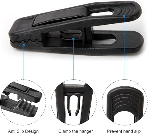 Miniatura 7 de Clips multifuncionales para colgar ropa, paquetes de alimentos, pantalones de vestir de plástico, alfileres para colgar pantalones, clips de secado