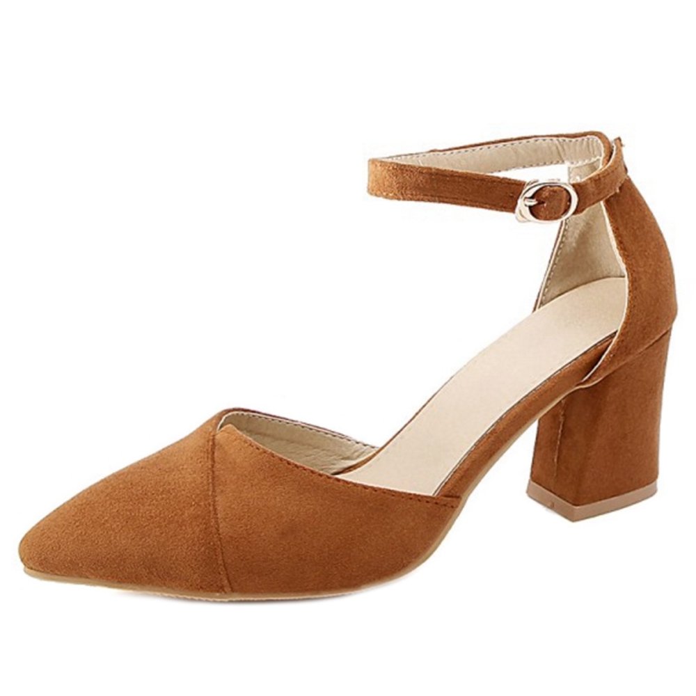 Smilice Sandals with Pointed Toe and Chunky heel for Fashion Ladies