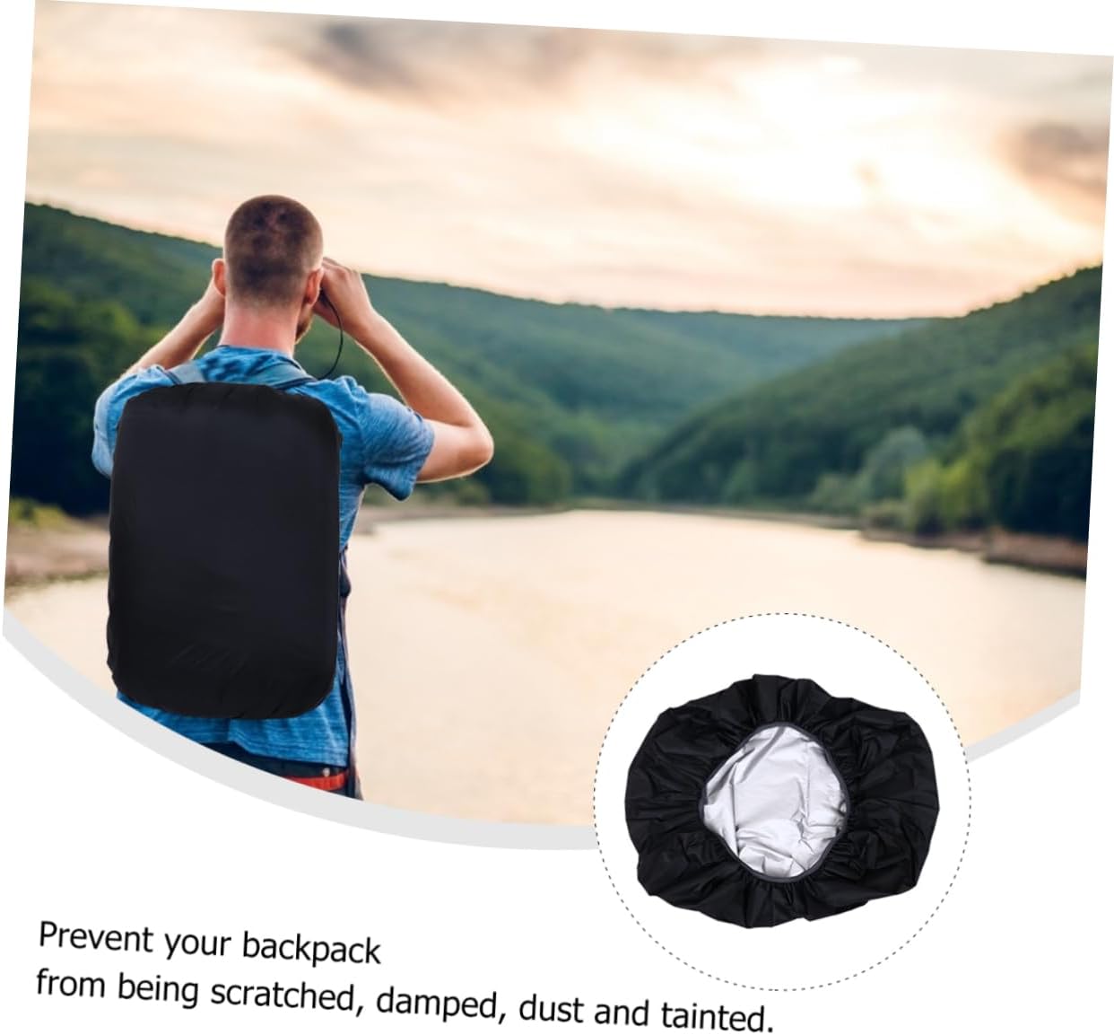 Waterproof Backpack Rain Cover Outdoor Sports Pack Protector Anti-Tear Rain Jacket for Hiking Mountaineering and Travel