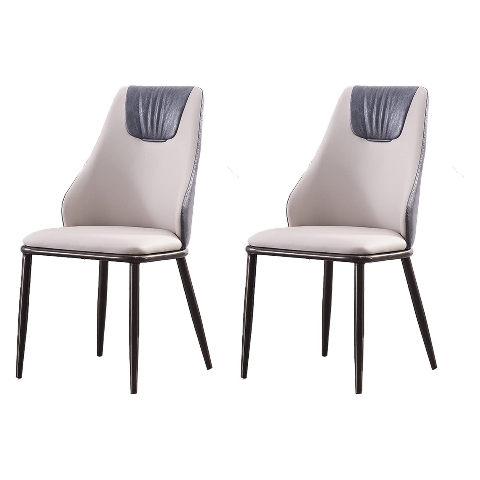 Chaise de salle à manger lot de 2 chaises d'appoint de salon confort en faux cuir