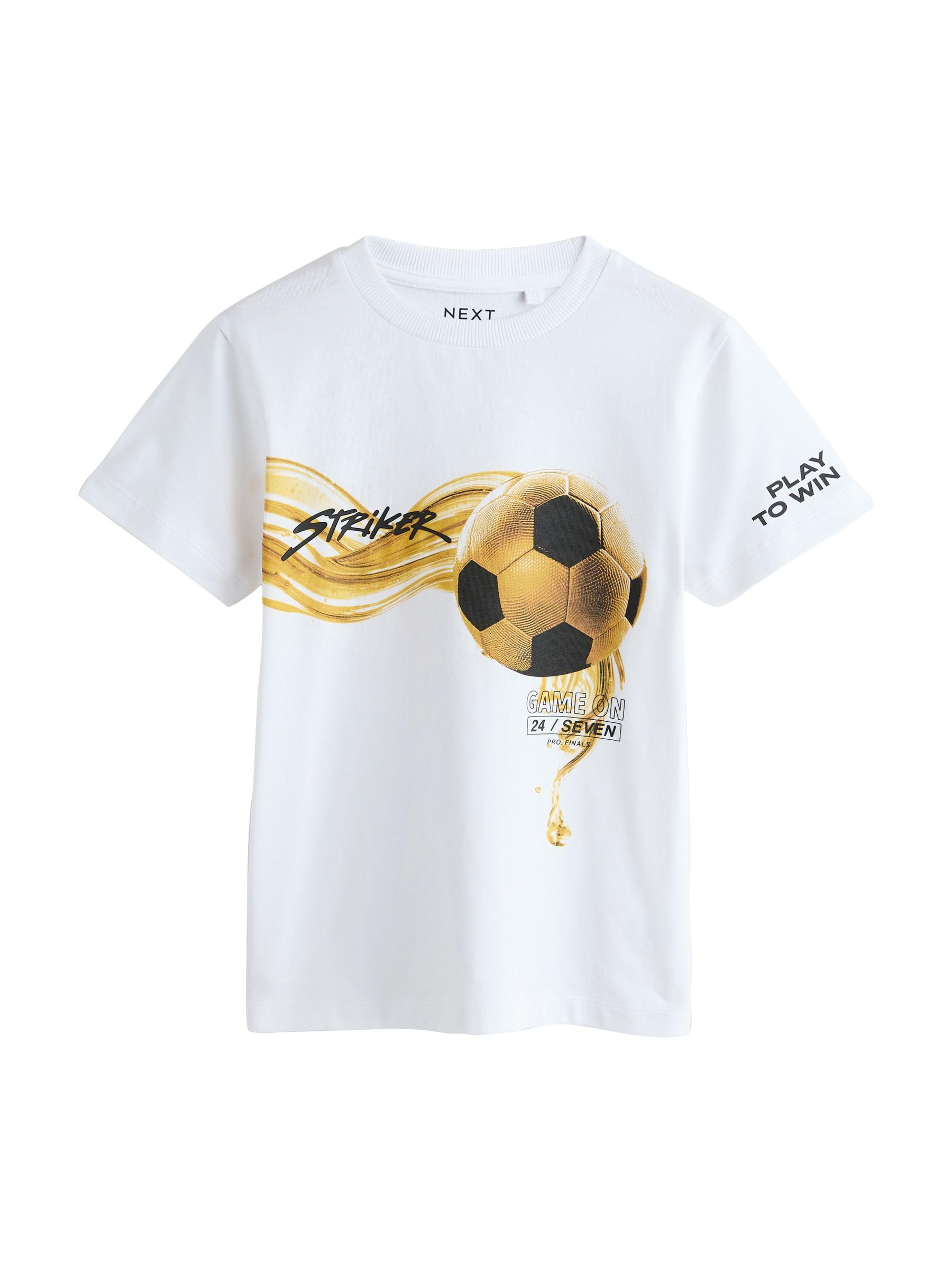 NEXT Jungen Regular Fit Kurzarm-T-Shirts mit Grafik, 3er-Pack