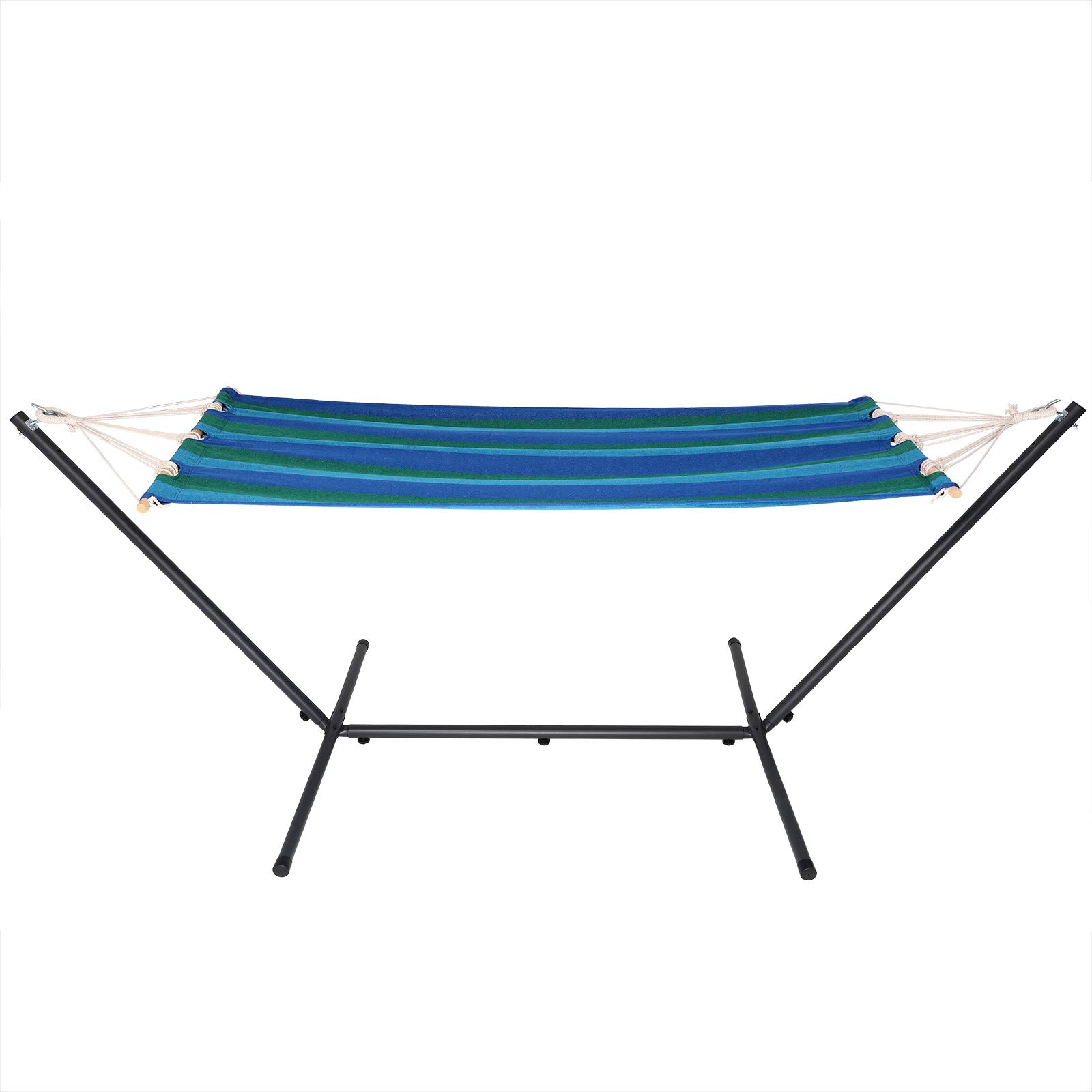 Detex Amaca con Supporto Portata 150kg Amache Giardino Spiaggia Campeggio Balcone Terrazzo Blu