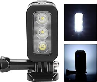 Luz de Vídeo LED, Lanterna Subaquática, Luz de Preenchimento de Mergulho Compacta à Prova D'água Subaquática para Câmera de Movimento GoPro HERO 4 Com Três Modos de Iluminação