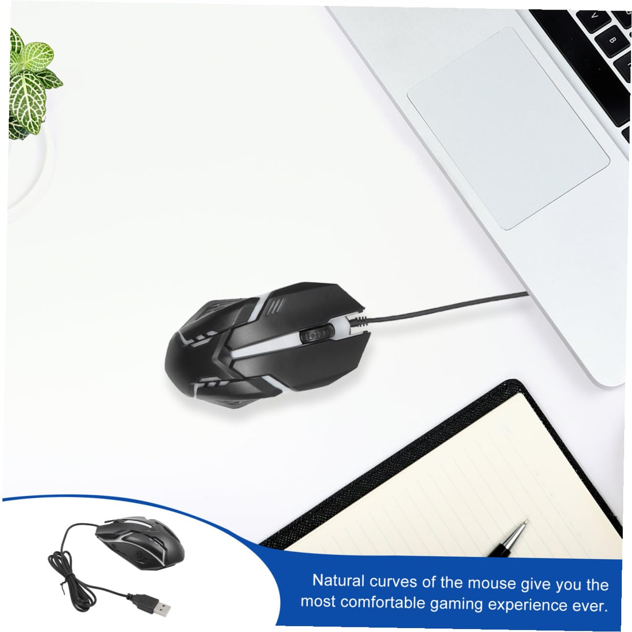 Tastiera Mouse Combo USB Retroilluminata per Computer Nero | Set 1 Pezzo, Plastica, Design Unico, per Gaming e Ufficio, Accessori Informatica