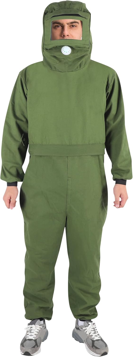 ZASCHMOY Sand Blasting Hood Suit Sand Blasting Suit Protective Hood Splash Work for Cast Iron Shipbuilding