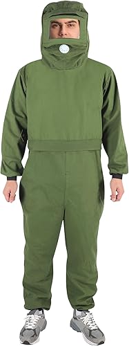 Miniatura 8 de Traje de chorro de arena con capucha traje de chorro de arena Trabajo de salpicaduras de capucha protectora para construcción naval de hierro fundido