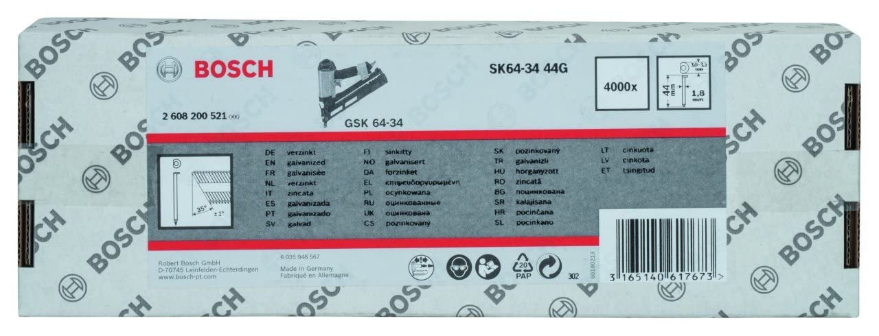 Bosh 2608200521 Pointe à tête fraisée 64-34 44 G 44 mm galvanisé