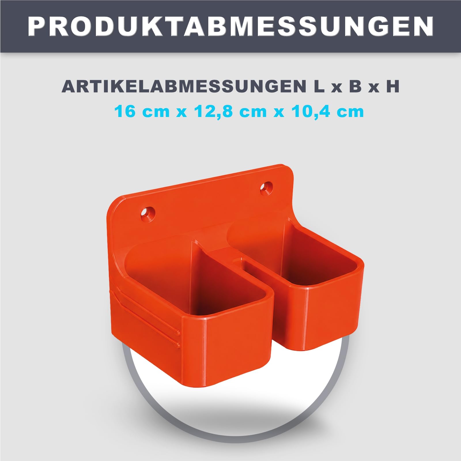 Akkuhalterung passend für STIHL AP Akkus AP 20, AP 30, AP 200 S, AP 300 S, AP 500 S, stabiler Akkuhalter für Werkstatt & Garage, Akku-Aufbewahrung geeignet für STIHL AP-System Akkus – 2er