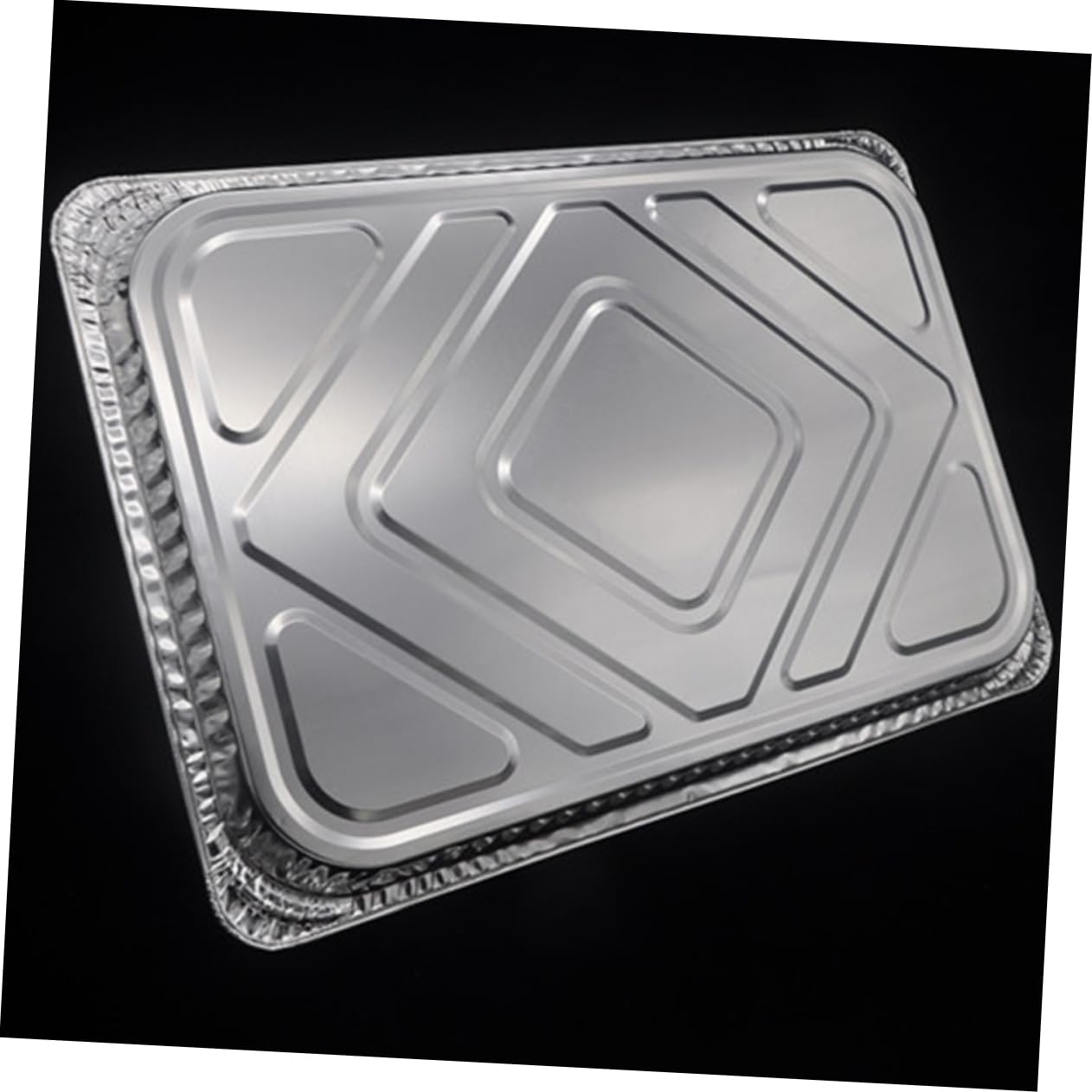 OKUMEYR 10 Piece Aluminum Foil Grease Pans Disposable Recyclable for Indirect Cooking on BBQ Grills