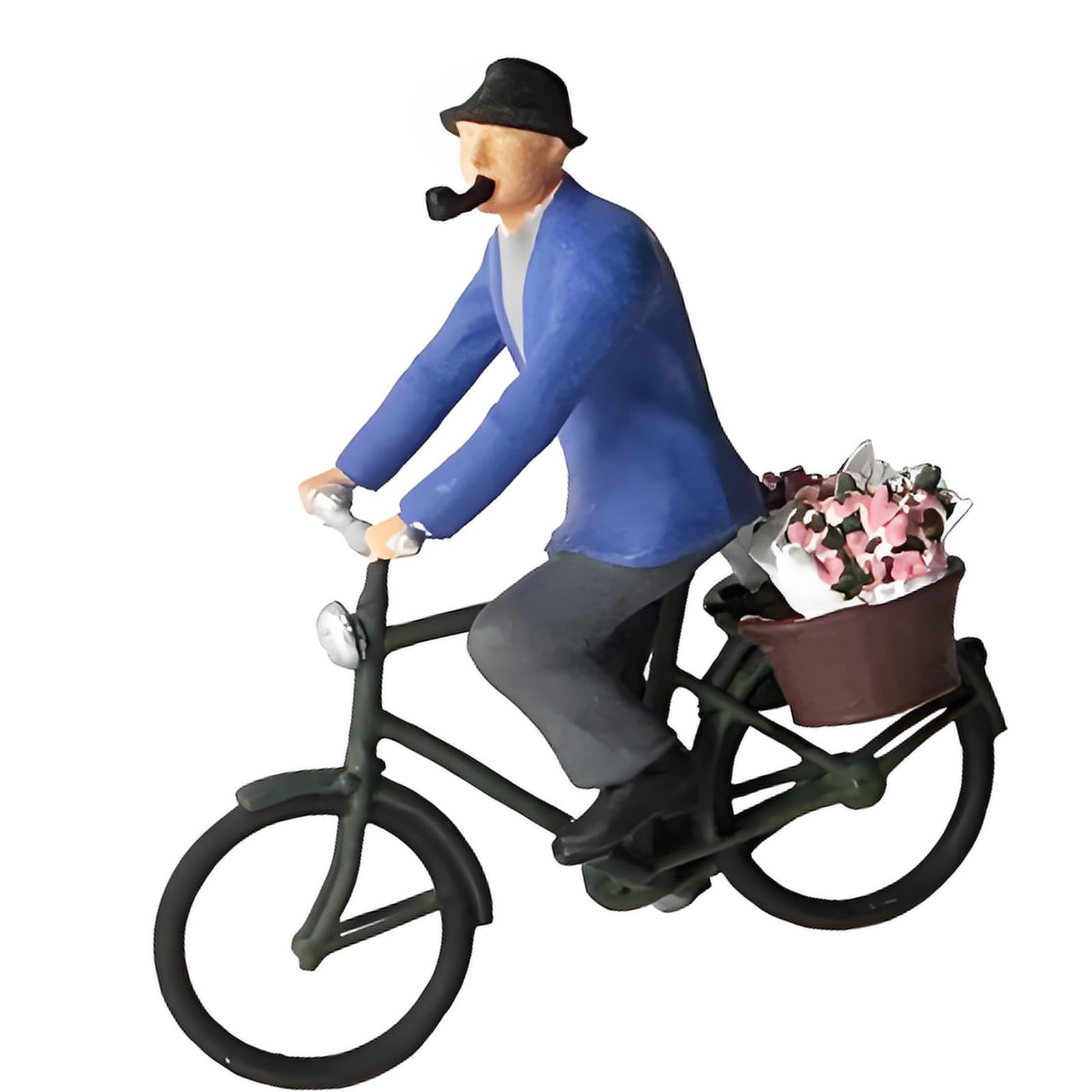 XuQiZZpp 1/64 Cycling Figure Set With Realistic Poses Detailed Miniature Cyclist Ornament For Scene Building Craft